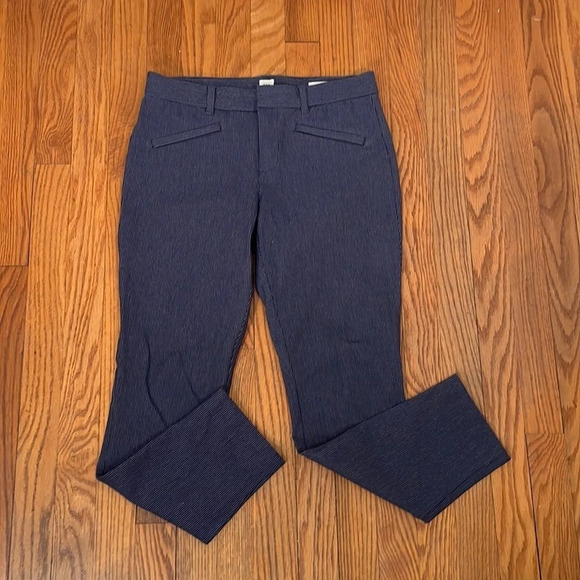 Gap Skinny Ankle Pant navy pinstripe business casual size 4 - Picture 1 of 6